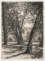 Jardins de Kensington A placa pequena, 1859.