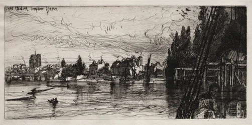 Igreja de Chelsea velha, 1865.