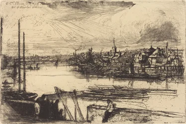 Old Chelsea, fora da janela de Whistler (Battersea Reach)