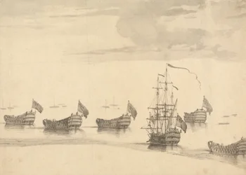 Navios num mar calmo