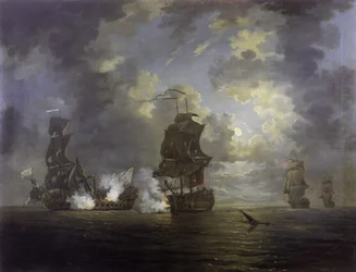 A captura do "Foudroyant" pelo HMS Monmouth em 18 de fevereiro