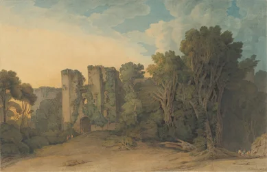 Berry Pomeroy Castle no Condado de Devon, 1775-1805.