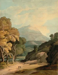 Perto de Maentwrog, North Wales (aquarela sobre papel)