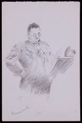 Retrato de Aubrey Hammond, c.1934 (lápis sobre papel)