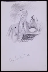 Retrato de Martin Hardie, c.1931 (lápis sobre papel)