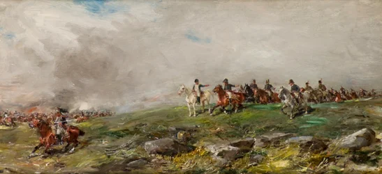 Napoleão em Austerlitz (óleo no painel)