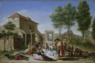 Snack in the Field, c.1784-5 (óleo sobre tela)