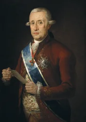 Jose Monino, Conde de Floridablanca, Ministro de Carlos III (óleo sobre tela)
