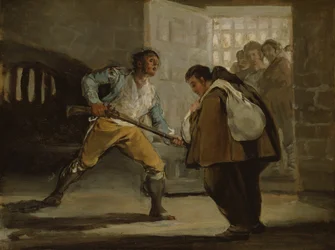 O Maragato ameaça Frei Pedro de Zaldivia com sua arma, c. 1806.