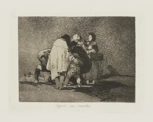 Espir? pecado remedio. (Não havia nada a ser feito e ele morreu.), pl. 53 da série Los desastres de la guerra (Os Desastres da Guerra)