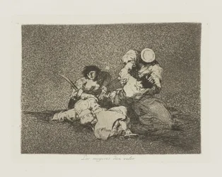 Las mugeres dan valor. (The Women Give Courage.), pl. 4 da série Los desastres de la guerra (The Disasters of the War)