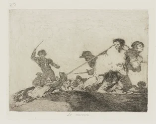 Lo merecia. (Ele mereceu-o.), pl. 29 da série Los desastres de la guerra (Os Desastres da Guerra)