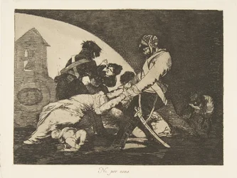 Prancha 11 de «Os Desastres da Guerra»: Nem estes. Ni..., 1810