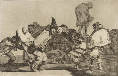 Ilustração 14 dos Disparates: Carnival Folly, ca. 1816-23 publicado em 1864.