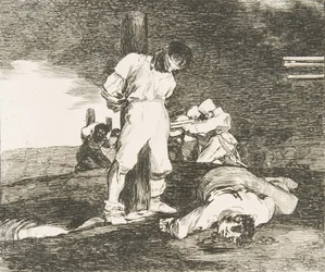 Ilustração 15 de Os Desastres da Guerra Los Desastres de la Guerra: E não há ajuda ..., 1810.