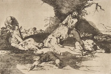 Ilustração 16 dos Desastres de Guerra Los Desastres de La Guerra: They ..., 1810 publicou 1863.