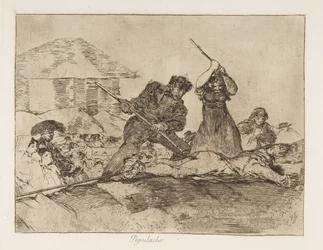 Placa 28 de Desastres da guerra Desastres da guerra: Rabbl ..., 1810 publicado em 1863.