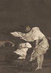 Ilustração 36 de Los Caprichos: Uma noite ruim Mala noche., Ca. 1797-98.