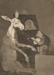 Ilustração 41 de Los Caprichos: nem mais nem menos Ni mas ni menos., 1799.