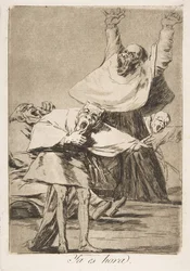 Ilustração 80 de Los Caprichos: Está na hora Ya es hora., 1799.