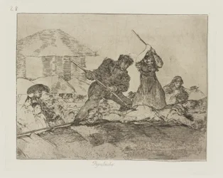 População. (Rabble.), pl. 28 da série Os Desastres da Guerra
