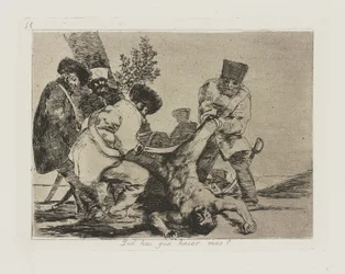 Qu? hai que hacer mas? (Que mais pode ser feito?), pl. 33 da série Los desastres de la guerra (Os Desastres da Guerra)