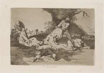 Se aprovechan (They Make Use of Them), pl. 16 da série Los desastres de la guerra (The Disasters of War)