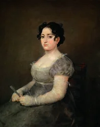 Retrato de uma senhora com um leque, 1806-1807.