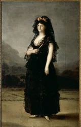 Retrato da Rainha Maria Luísa usando uma Mantilha (óleo sobre tela