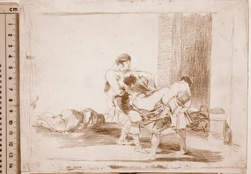 Os Desastres da Guerra : No cemitério (Desenho preparatório