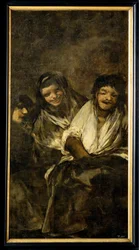 Duas mulheres e um homem (pintura sobre tela)