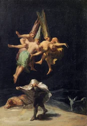 Vol de Sorcieres - Bruxas em Voo (Voo de Bruxas) por Francisco de Goya(1746-1828)