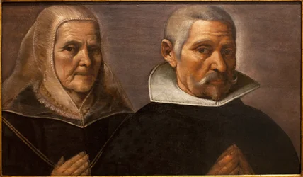 Retrato de um casal em idade de rezar. Pintura de Francisco Pacheco (1564-1644), cerca de 1630. Museu de Belas Artes de Sevilha, Espanha.