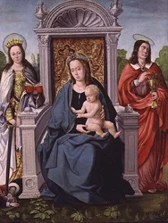 Madonna e Criança com Santa Catarina e São João Evangelista, c.1530-40 (painel)