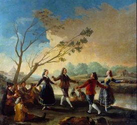 Bola na borda do Manzanares. Pintura de Francisco De Goya (1746-1828)