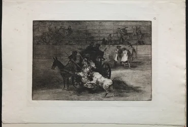 Touradas: luta em uma carruagem aproveitada para duas mulas, 1876.