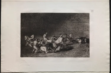 Touradas: duas equipes de Picadors lançadas uma após a outra por uma única tourada, 1876.