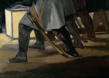 Execução dos defensores de Madrid, 3 de maio de 1808, detalhe de pés de soldados, 1814 óleo sobre tela detalhe de 507