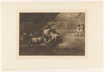 Cavalo atropelado por um touro
Cheval renversé par un taureau
Tourada (título da série)
La Taureaumachie (título da série)
La Tauromaquia (título da série)