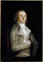 Retrato de Don Andres del Peral (activo 1770-1820) pintor decorador - Óleo sobre madeira