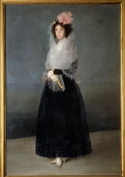 Retrato da Condessa Del Carpio, Marquesa da Solana (1757-1795) Pintura de Francisco de Goya (1746-1828) Sol do século XVIII. 1,81 x 1,22 m