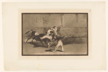 O touro é agarrado por toureiros
Cogida de un Moro estando en la plaza
Tourada (título da série)
La Taureaumachie (título da série)
La Tauromaquia (título da série)
