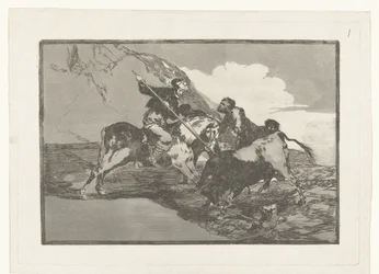 Stierenjacht te paard
Como os antigos espanhóis caçavam os touros a cavalo no campo
Stierenvechten (título da série)
Tourada (título da série)