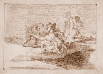 Os Desastres da Guerra : Caridade (Desenho de preparação