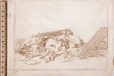 Os Desastres da Guerra : A papeira dos mortos (desenho preparatório