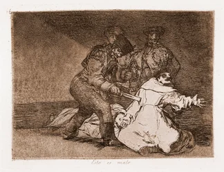 Os Desastres da Guerra : Isto é mau (gravura do desenho preparatório