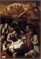 Adoração dos Pastores Pintura de Francisco de Zurbaran (1598-1664) Sol do século XVII. 2,67 x 1,85 m. Grenoble. Museu de Belas Artes