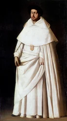 Retrato do Monge Mercedaire Ordem Religiosa Espanhola (Mercedario, Ordem de Nossa Senhora de Merci). Pintura de Francisco de Zurbaran (1598-1664) Século XVII Madrid, Museu do Prado - Retrato do monge Mercedário, Ordem Religiosa Espanhola (Mercedario). Pint