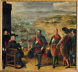 A defesa de Cádis contra os ingleses ... (pintura sobre tela)