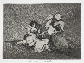 As mulheres dão coragem (Las mugeres dan valor) da série Os Desastres da Guerra (Los Desastres d ...